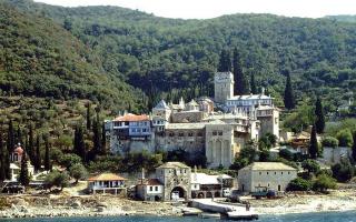 Dokhiar, monasterio, montaña sagrada, Monte Athos